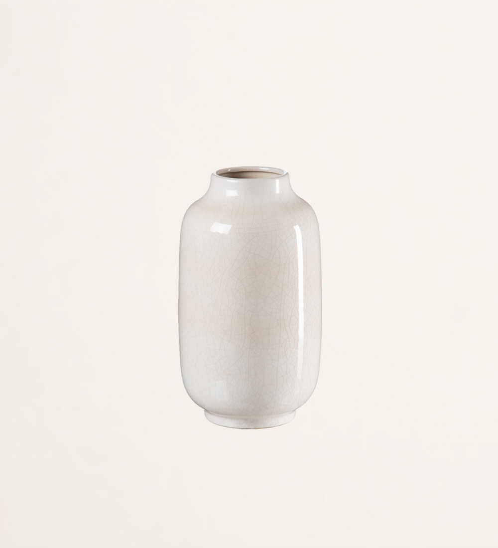 Vase en céramique beige