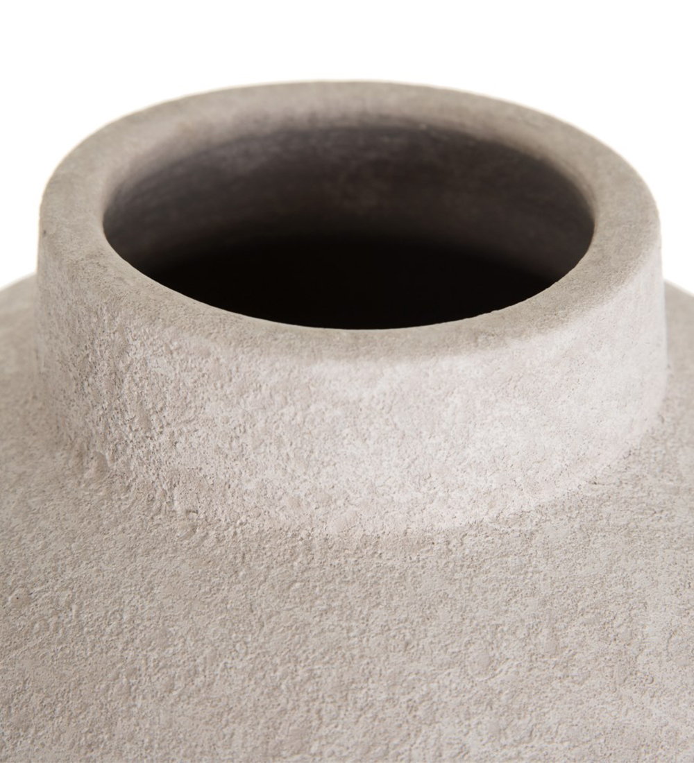 Ceramic vase in white
