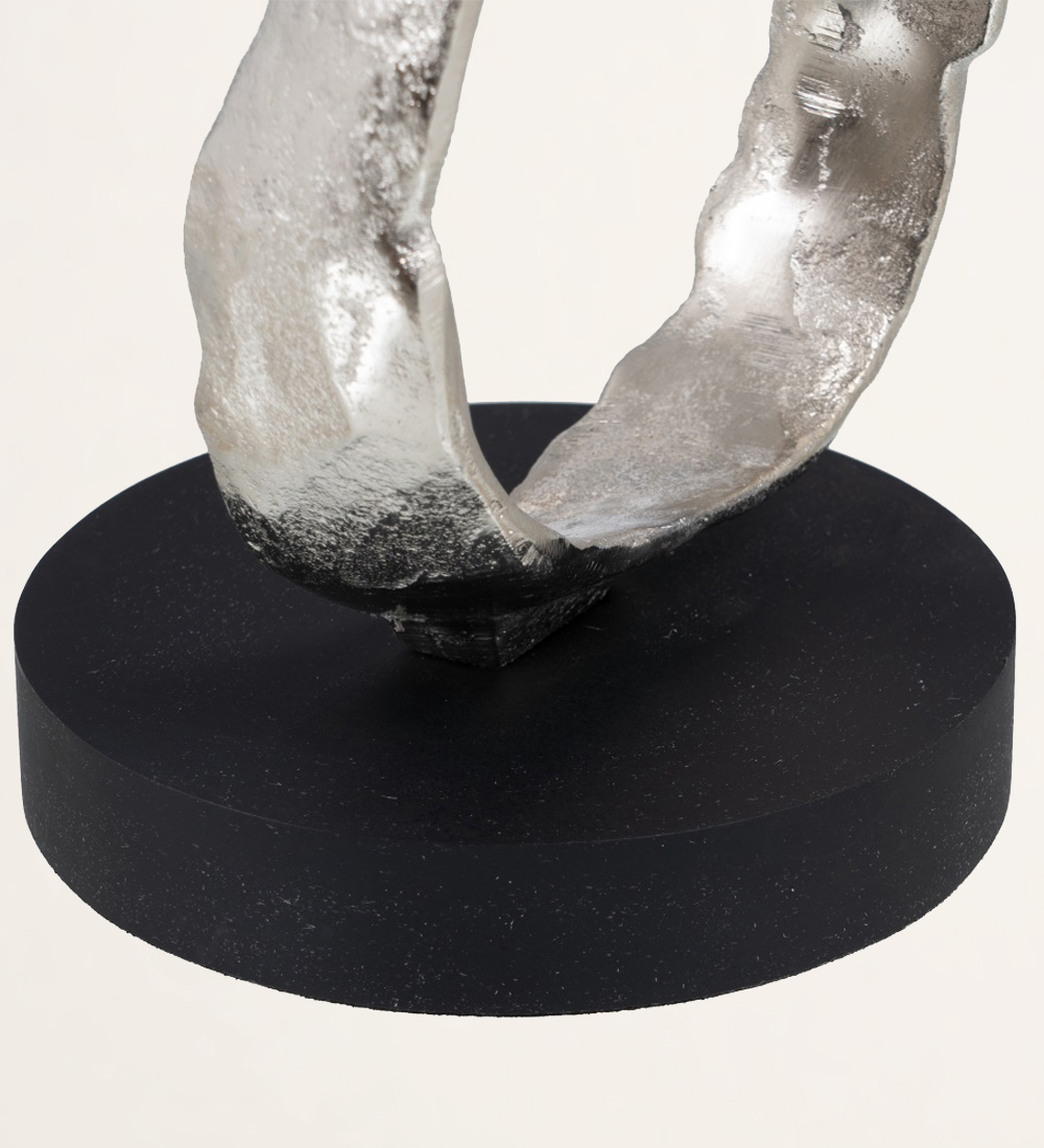 Rings Figure with silver and black aluminum