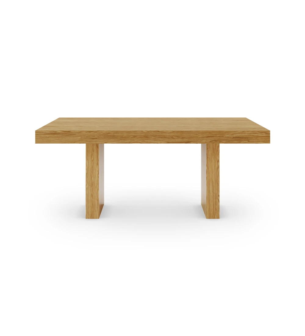 Cannes rectangular dining table 180 x 100 cm, in natural oak.