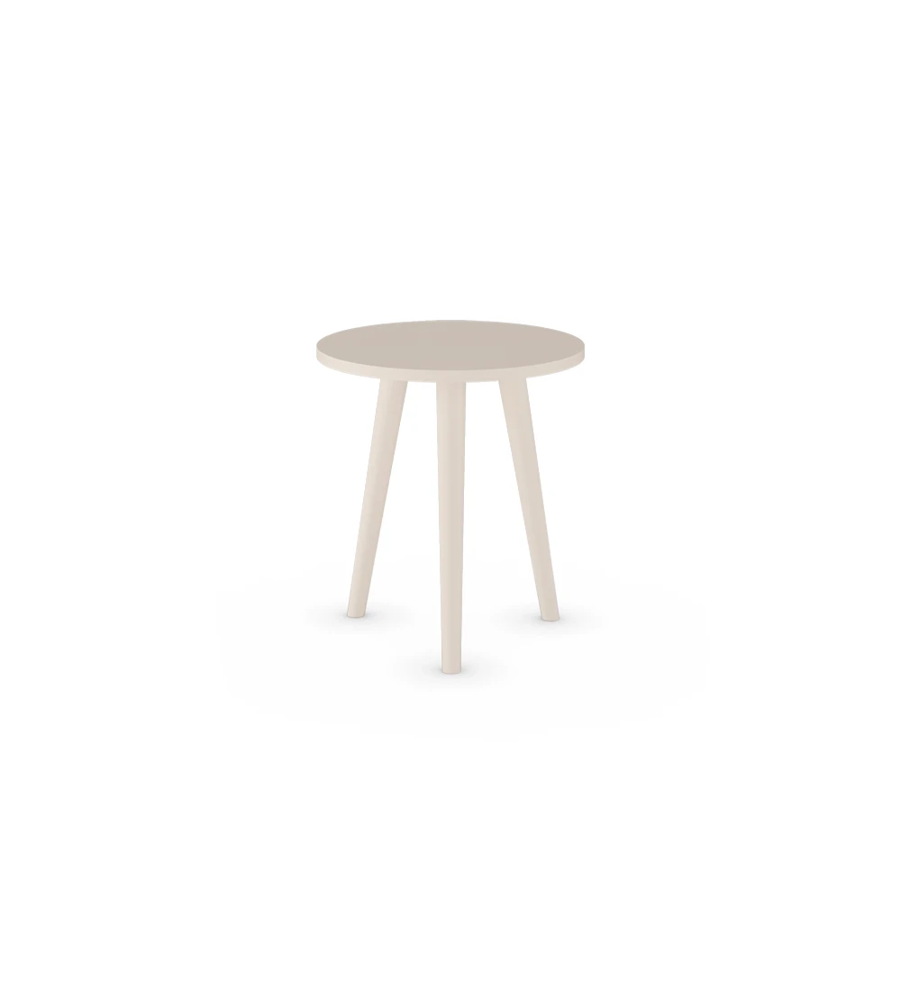 Oslo round side table, pearl lacquered, Ø 45 cm.
