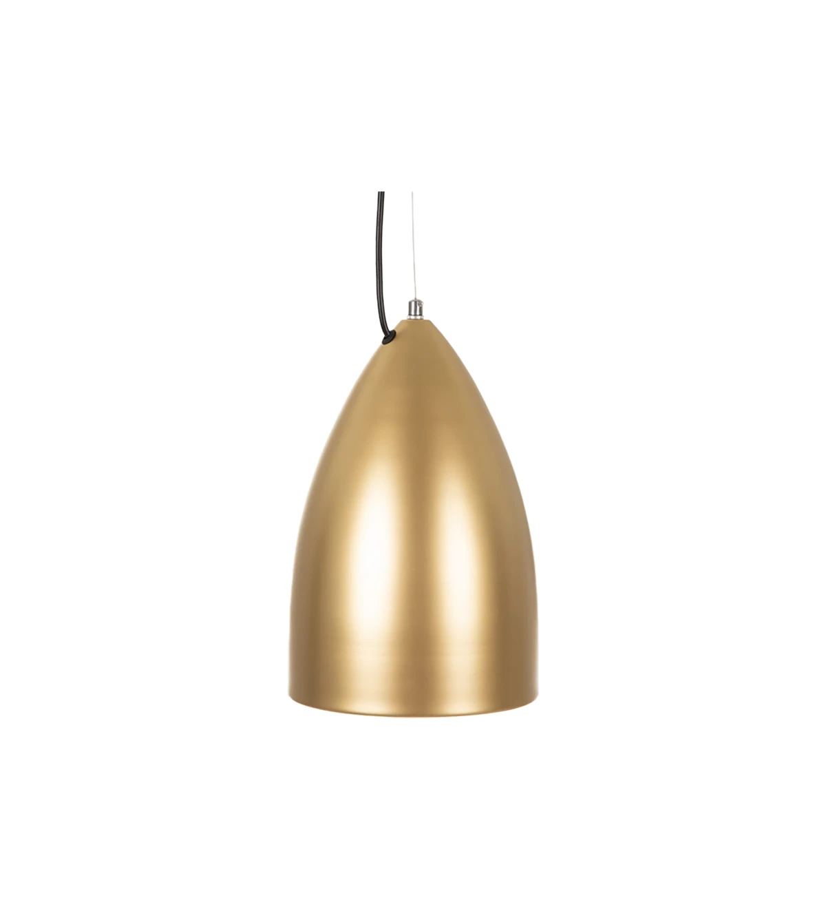 Pendant lamp in golden metal.