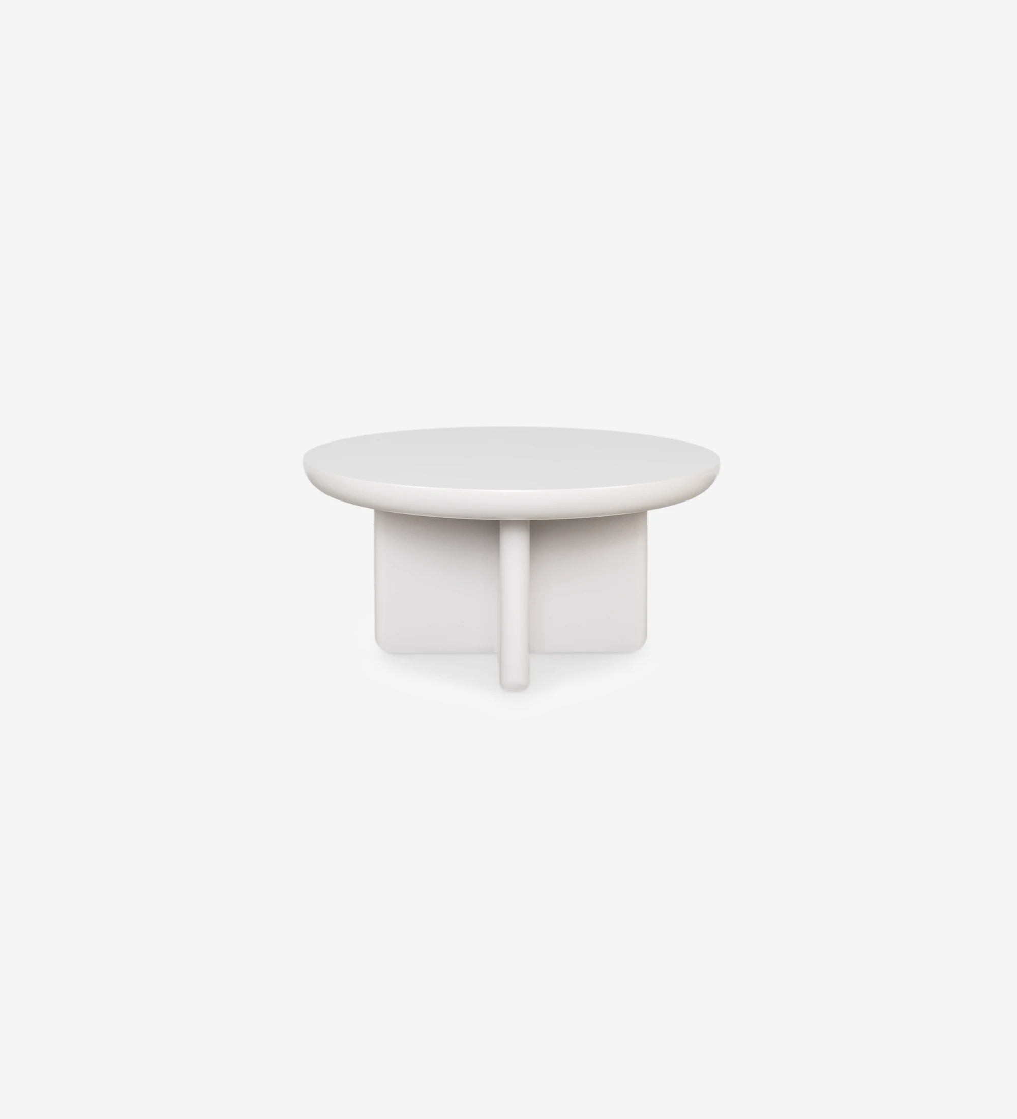 Mónaco round center table in pearl lacquer, Ø 75 cm.