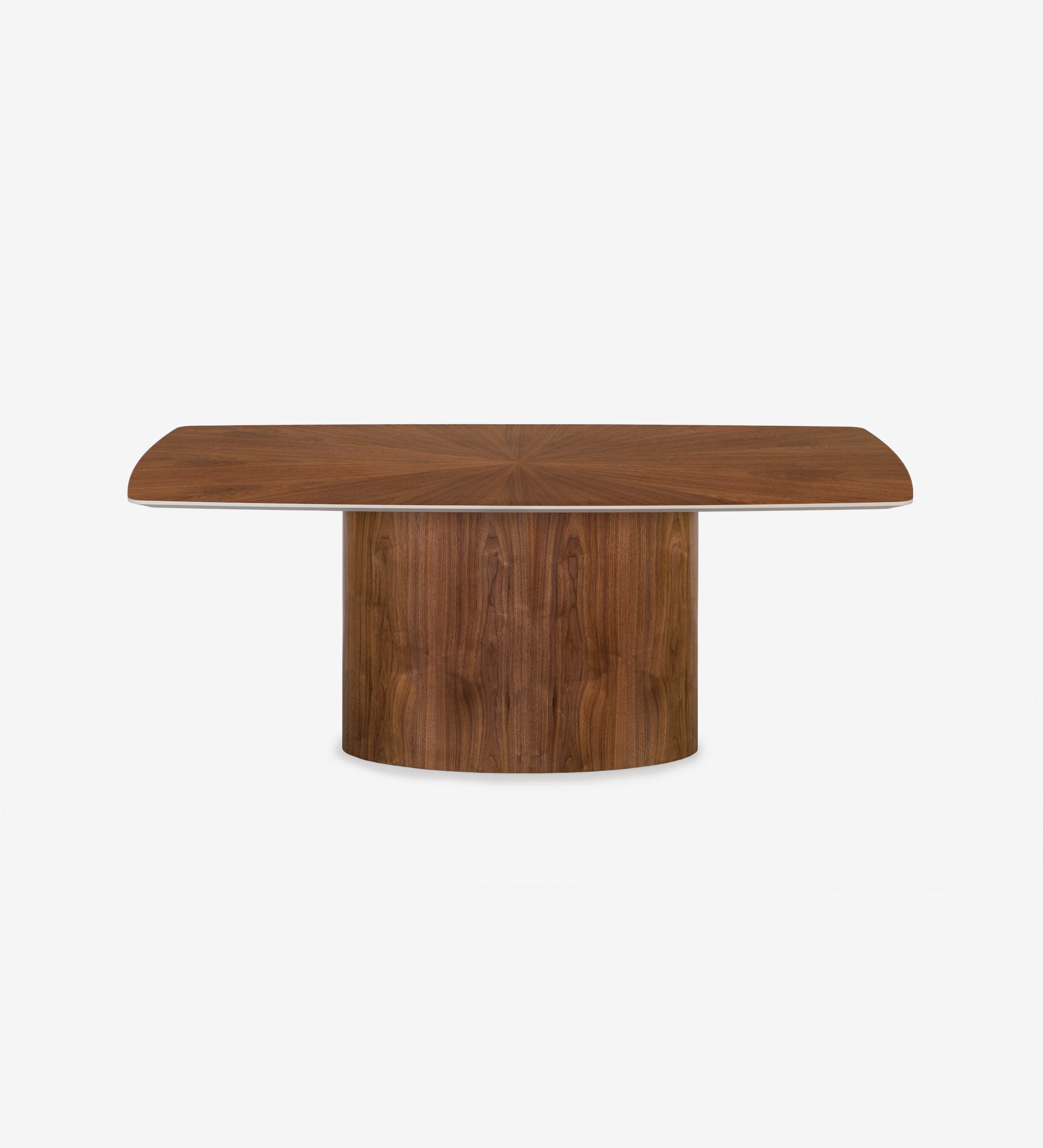 Paris rectangular dining table 180 x 100 cm, in natural walnut.