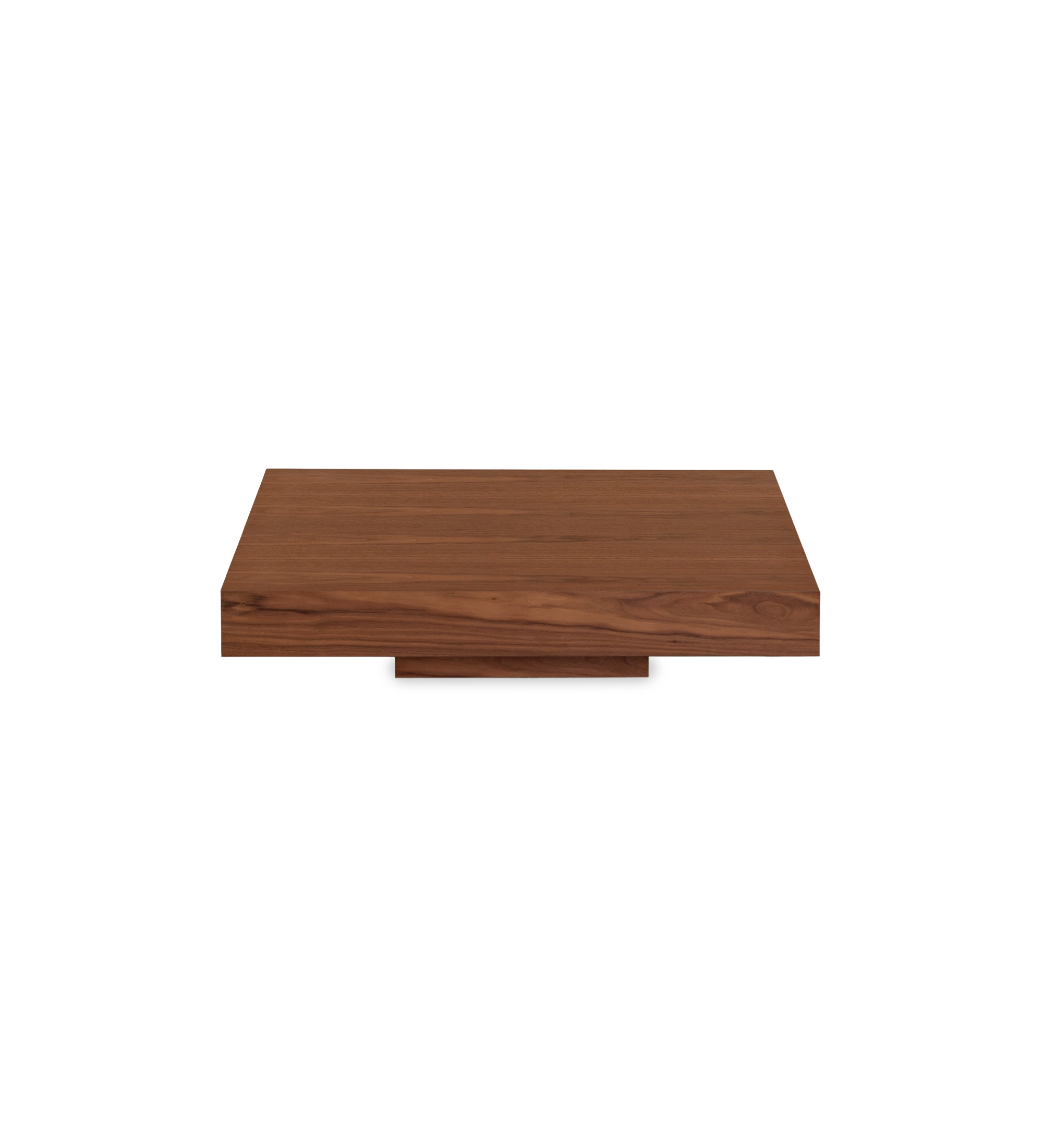 Table basse Nice carrée en noyer naturel, 90 x 90 cm.