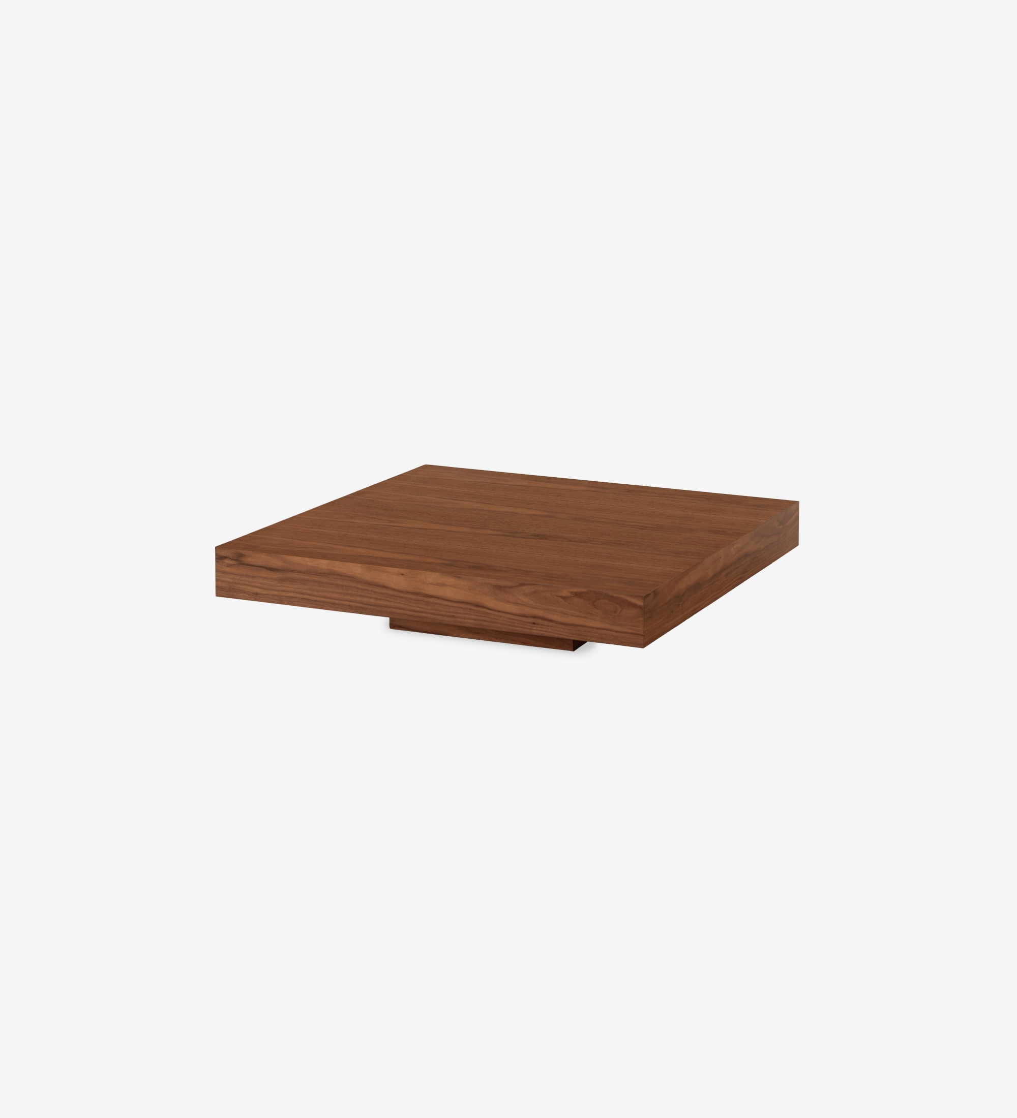 Table basse Nice carrée en noyer naturel, 90 x 90 cm.