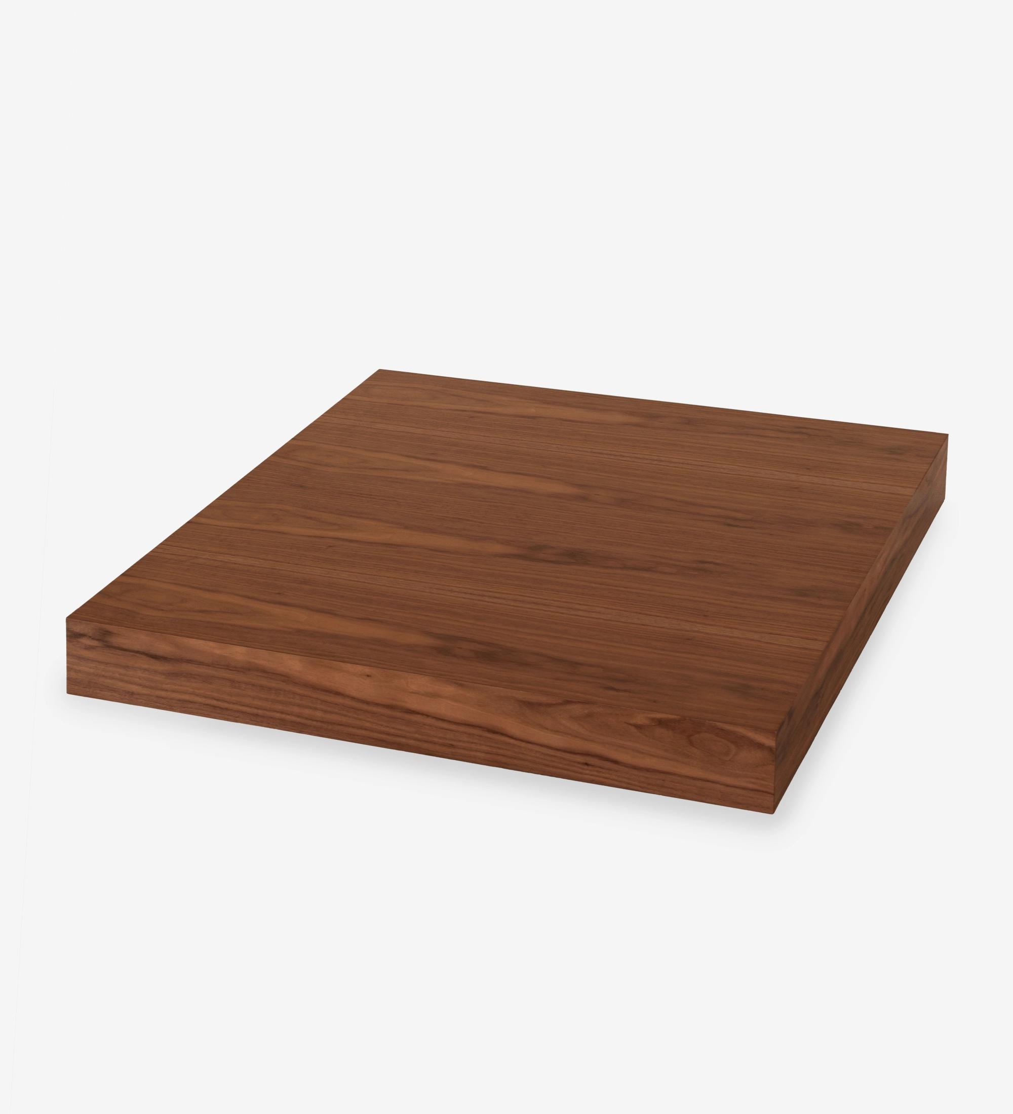 Table basse Nice carrée en noyer naturel, 90 x 90 cm.