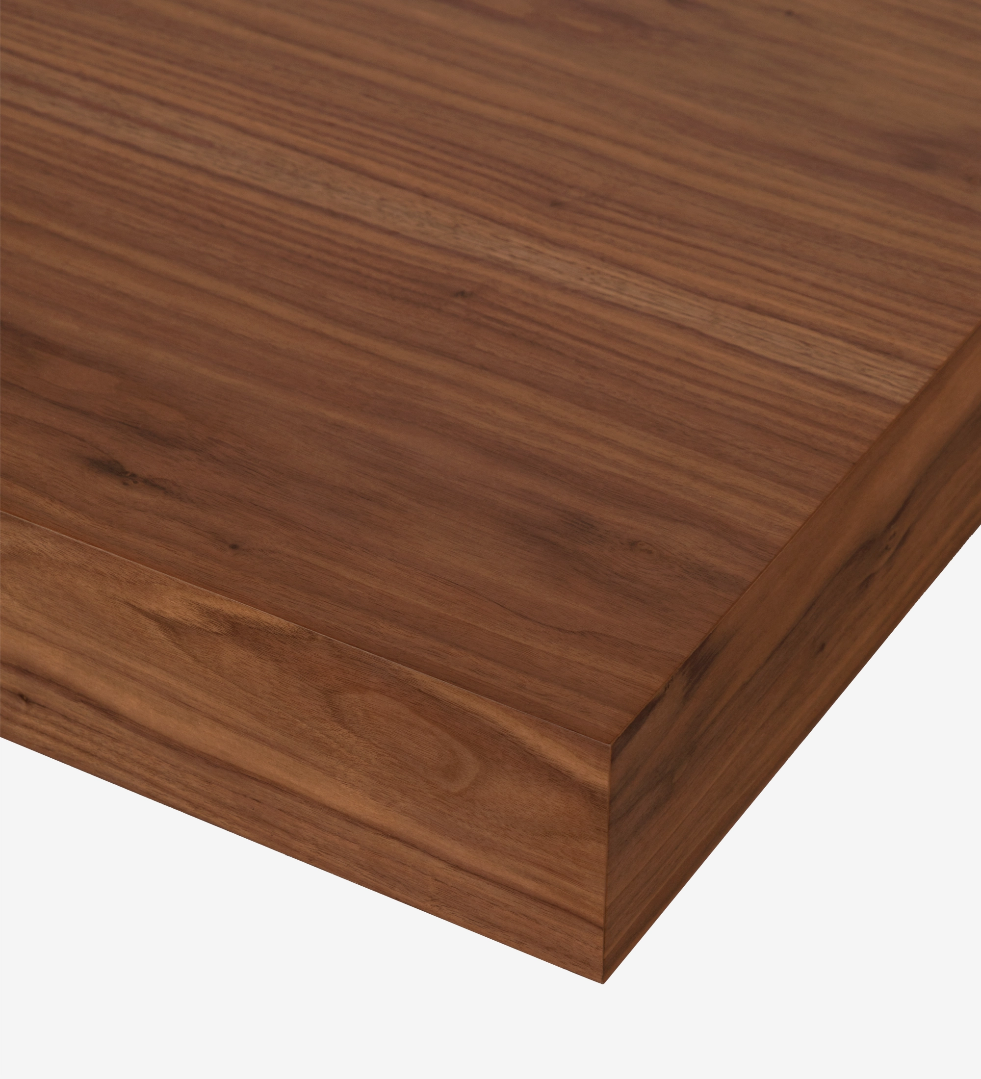 Table basse Nice carrée en noyer naturel, 90 x 90 cm.