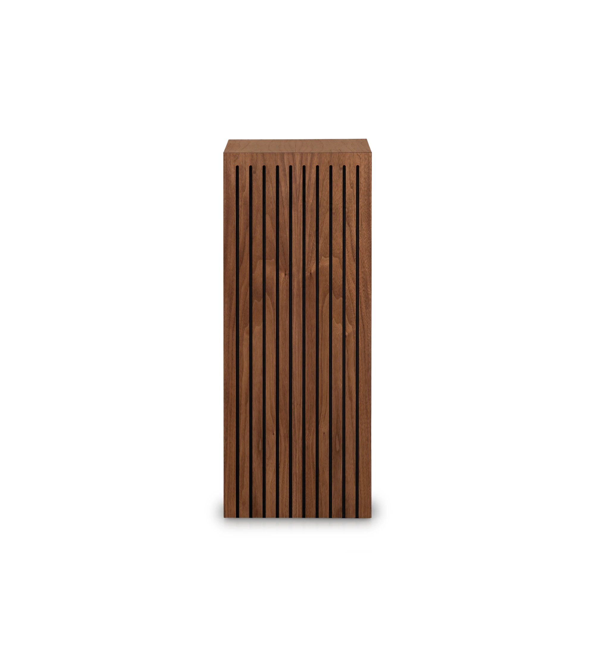 Socle avec frises en noyer naturel
