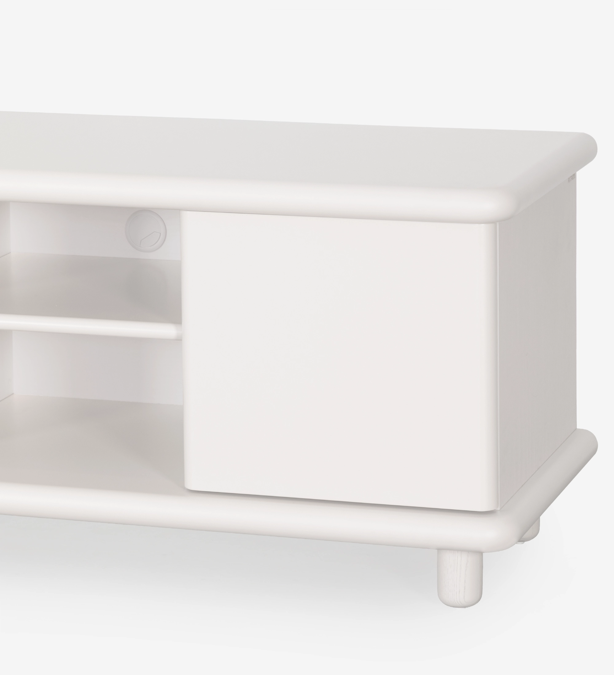 Paris TV stand 3 doors in pearl.