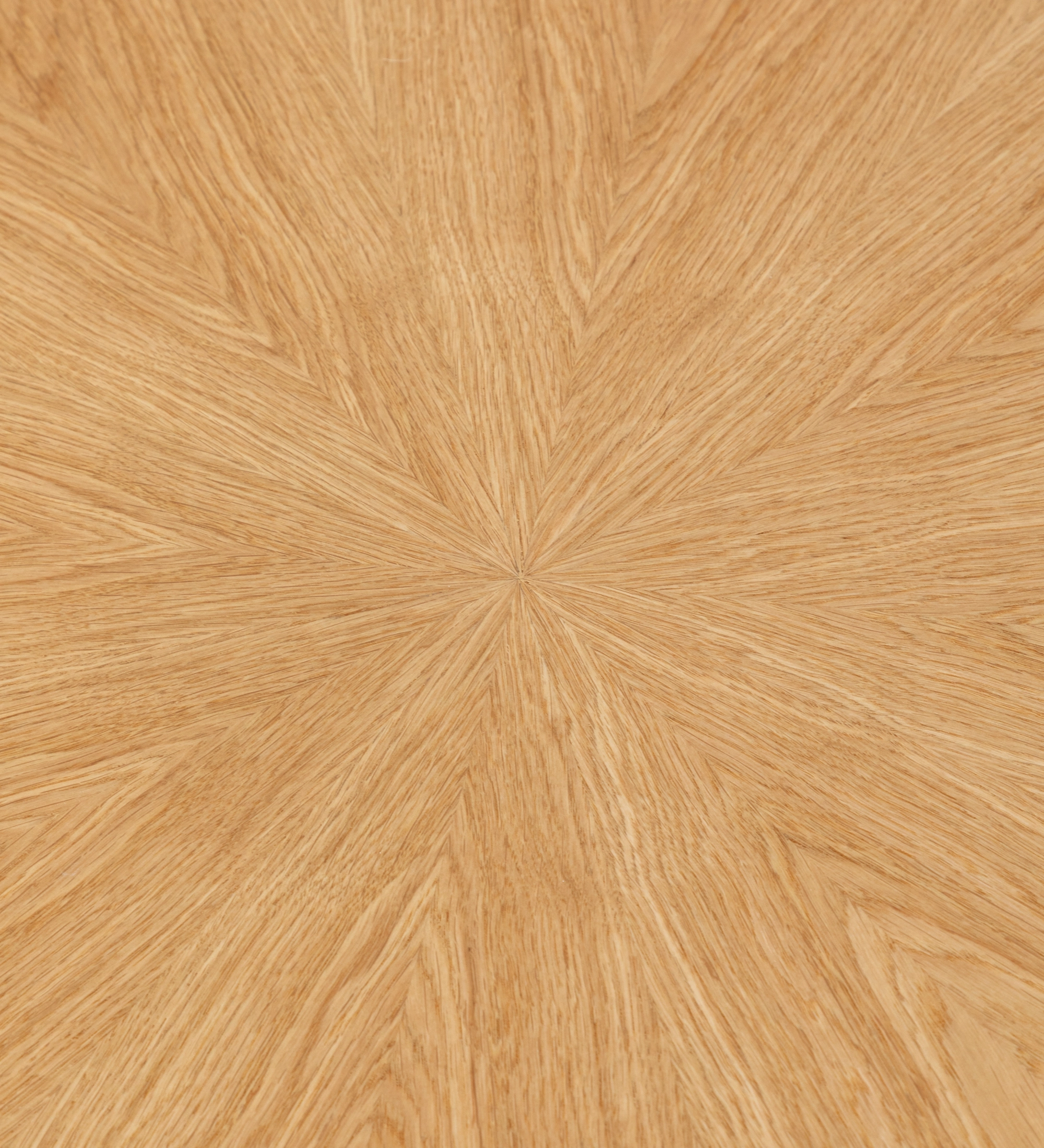 Mesa de centro Paris redonda , tapa en roble natural, pie lacado perla, Ø 75 cm.