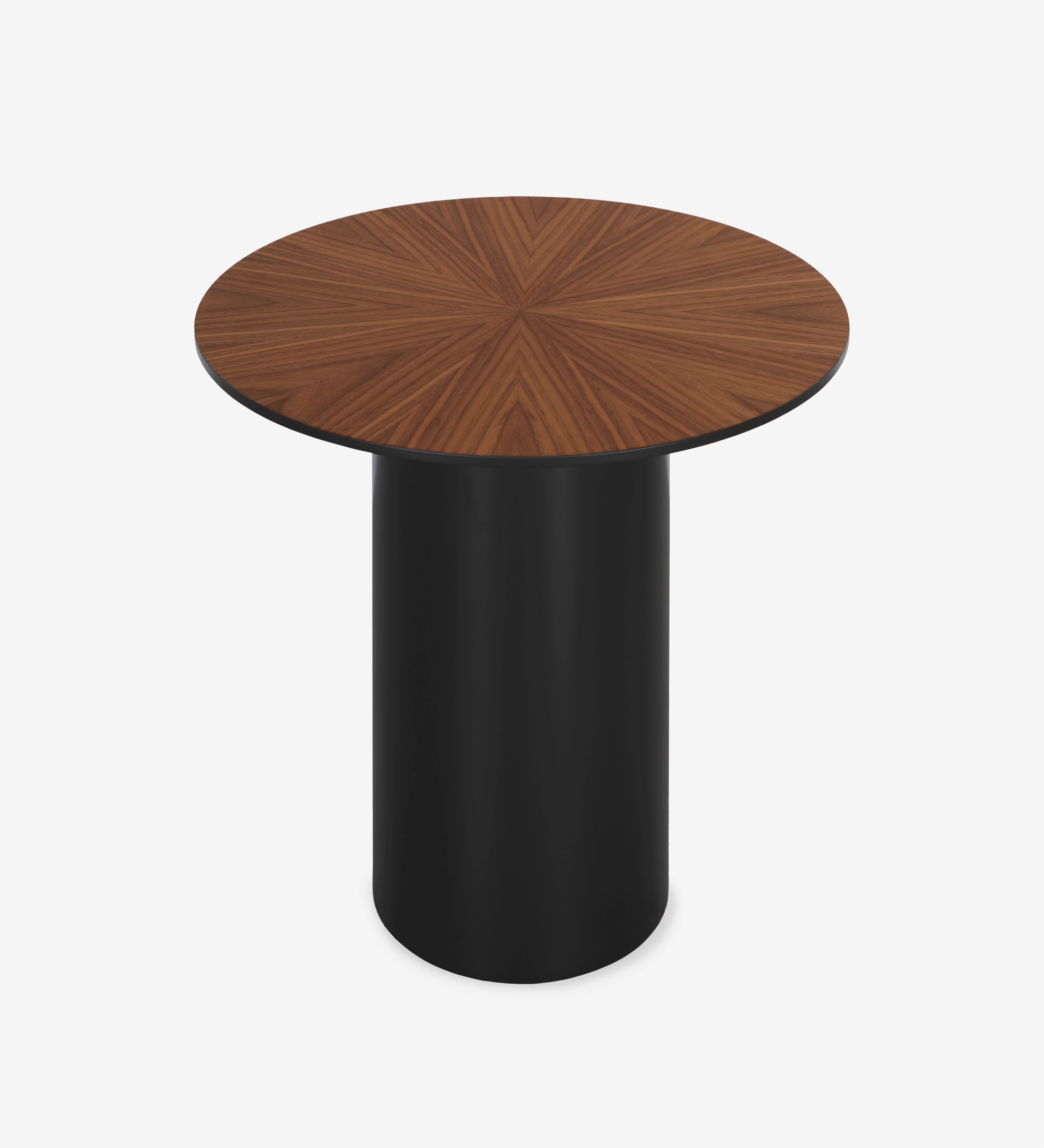Mesa de apoio com design contemporâneo em nogueira natural e preto