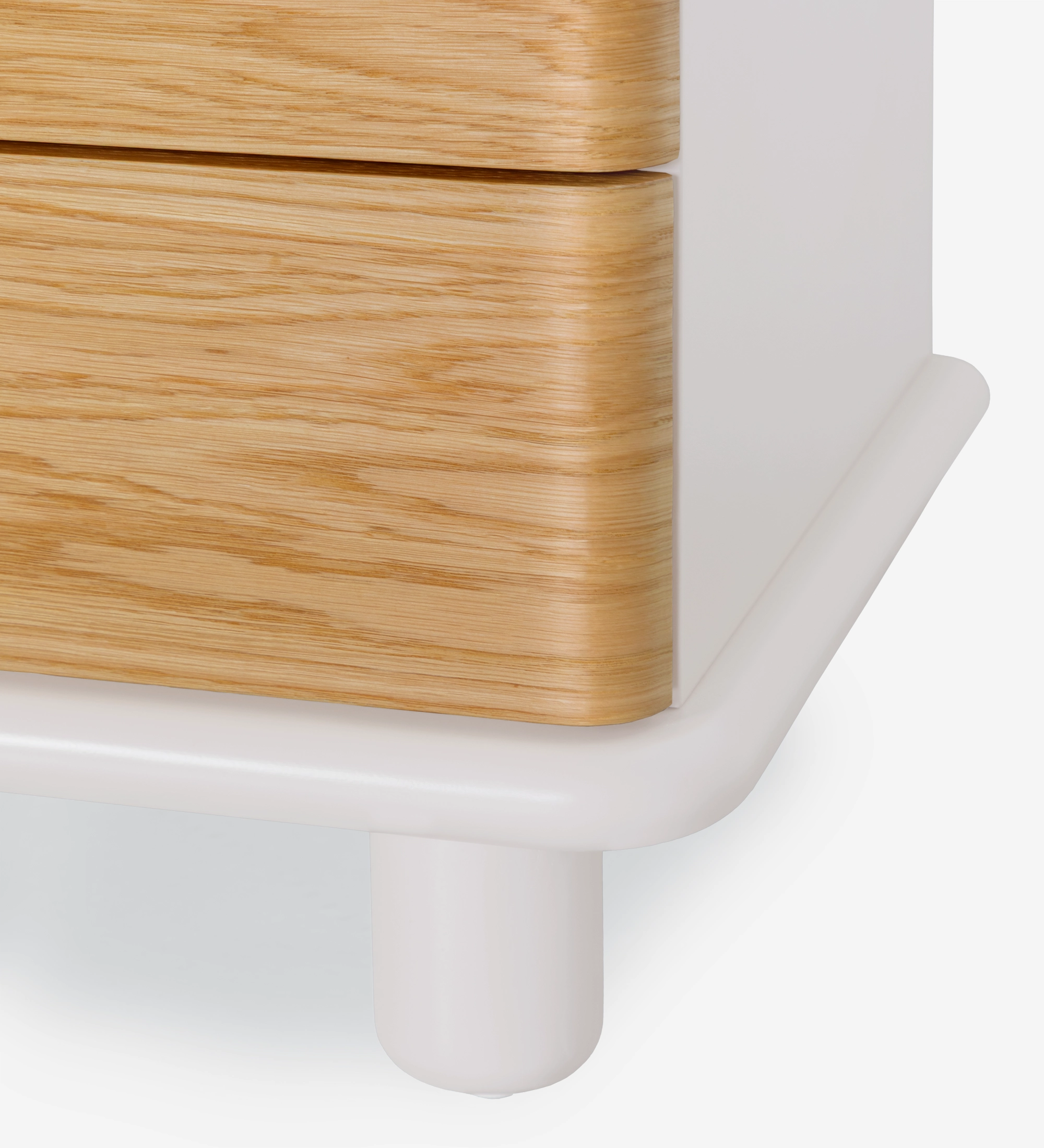 Mesa de Cabeceira Paris, elegante e funcional, acabamento natural e duas gavetas