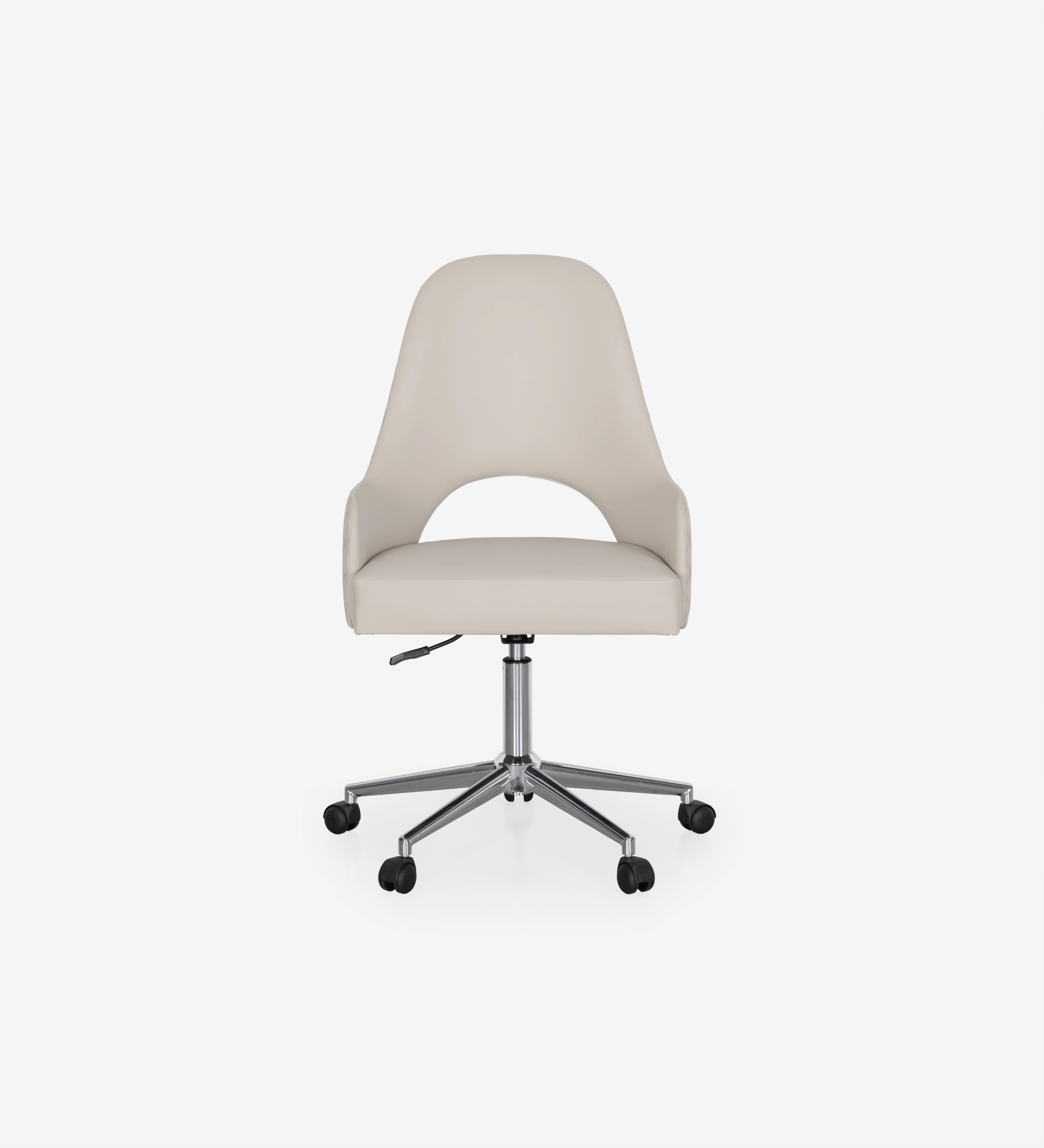  Pivotant, recouvert de tissu beige
