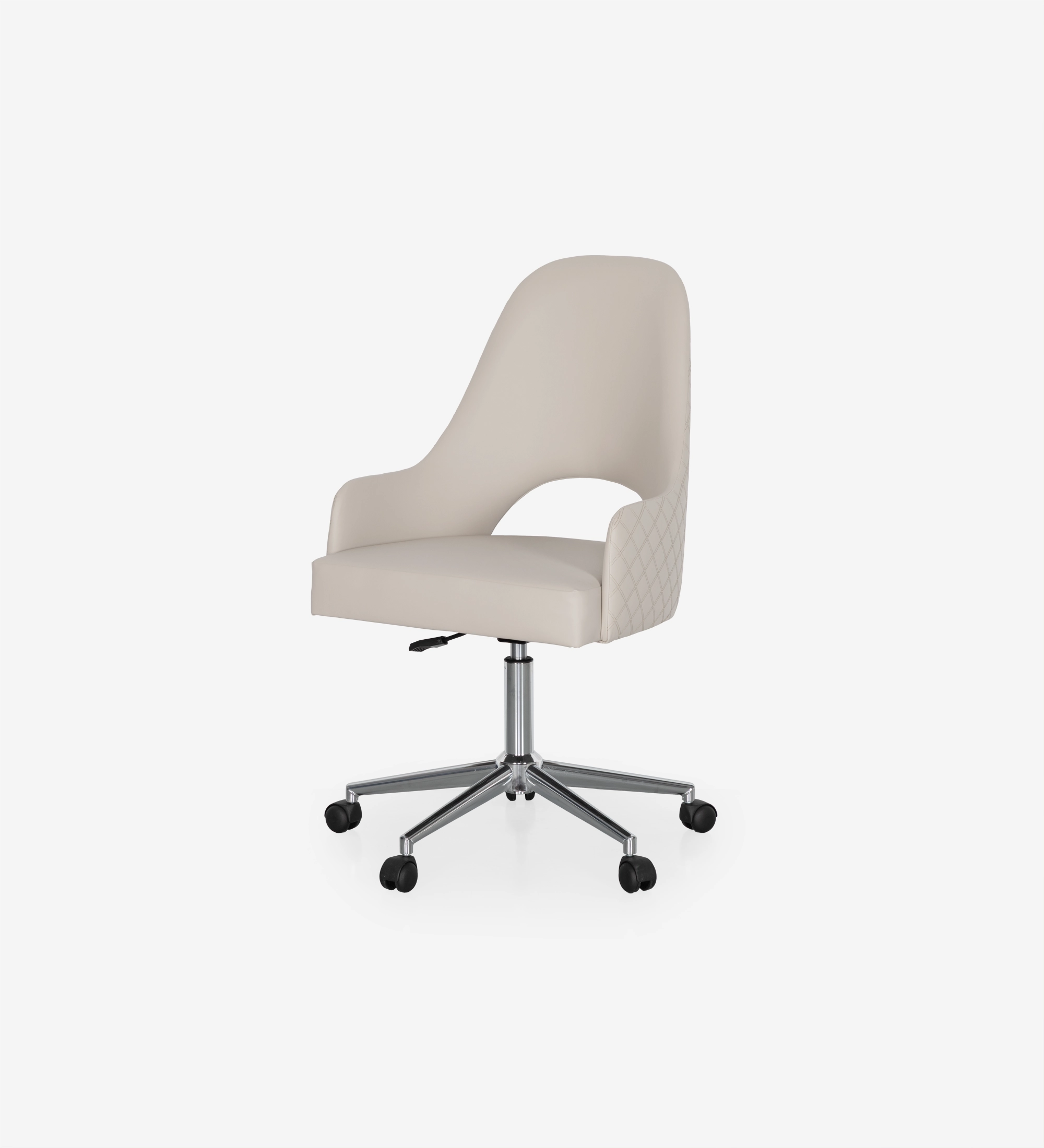  Pivotant, recouvert de tissu beige