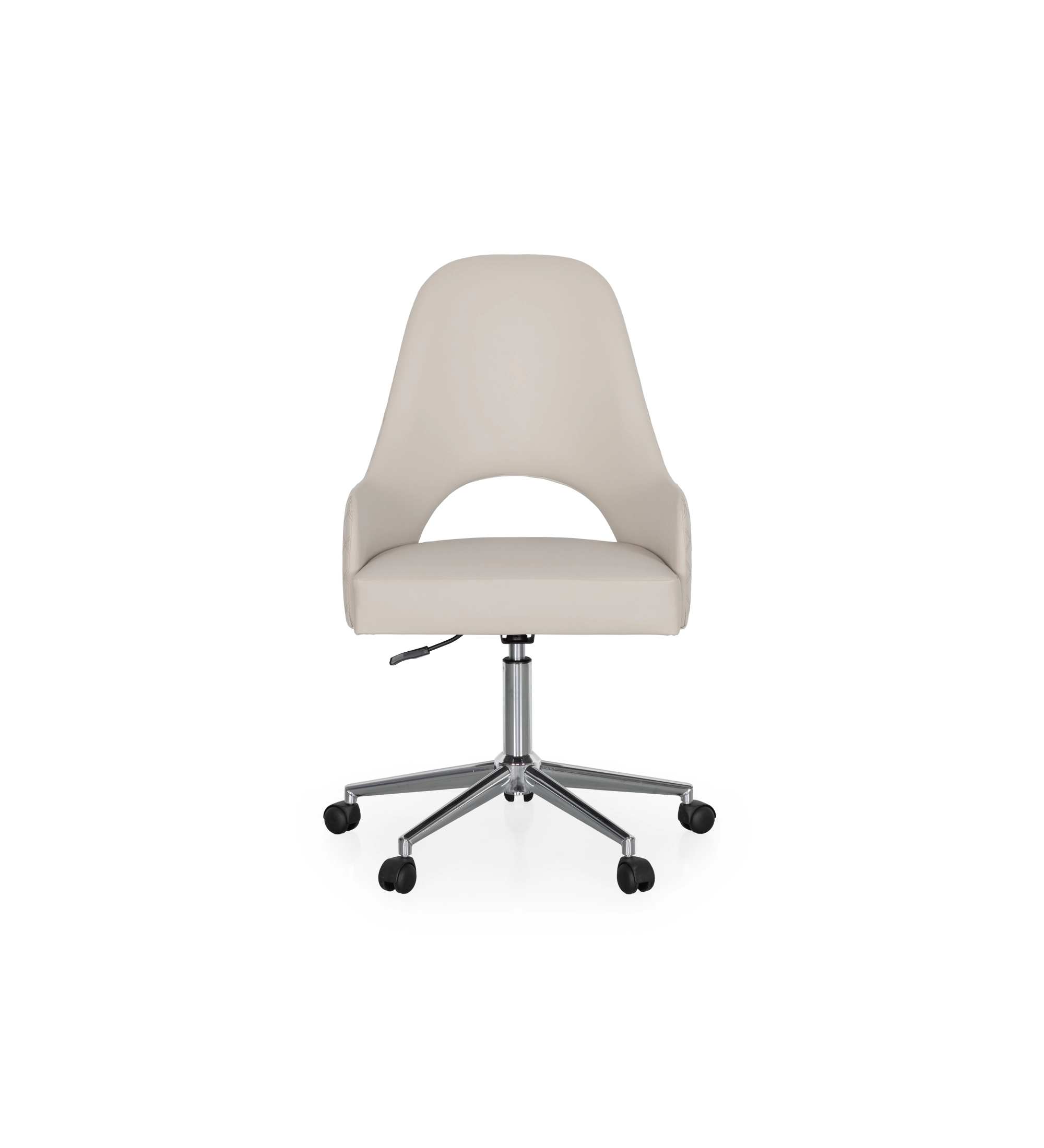 Giratoria tapizada en tejido beige