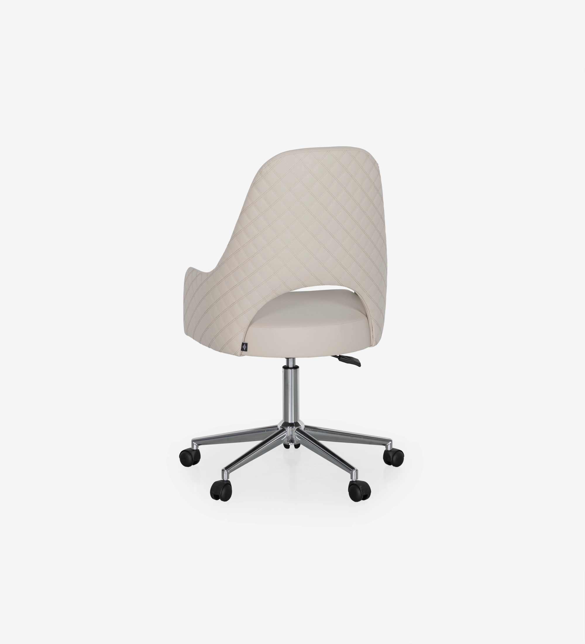  Pivotant, recouvert de tissu beige