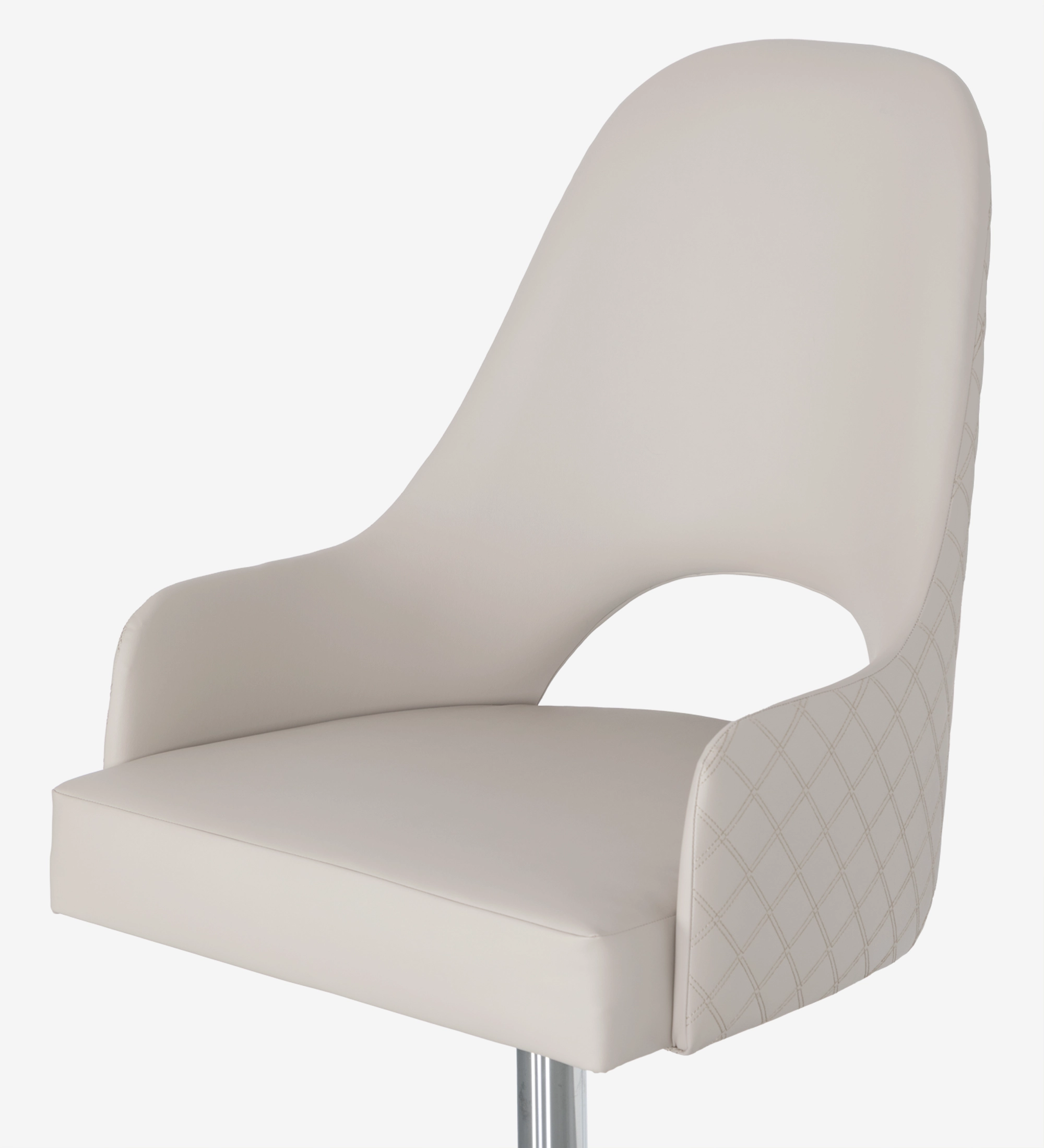  Pivotant, recouvert de tissu beige