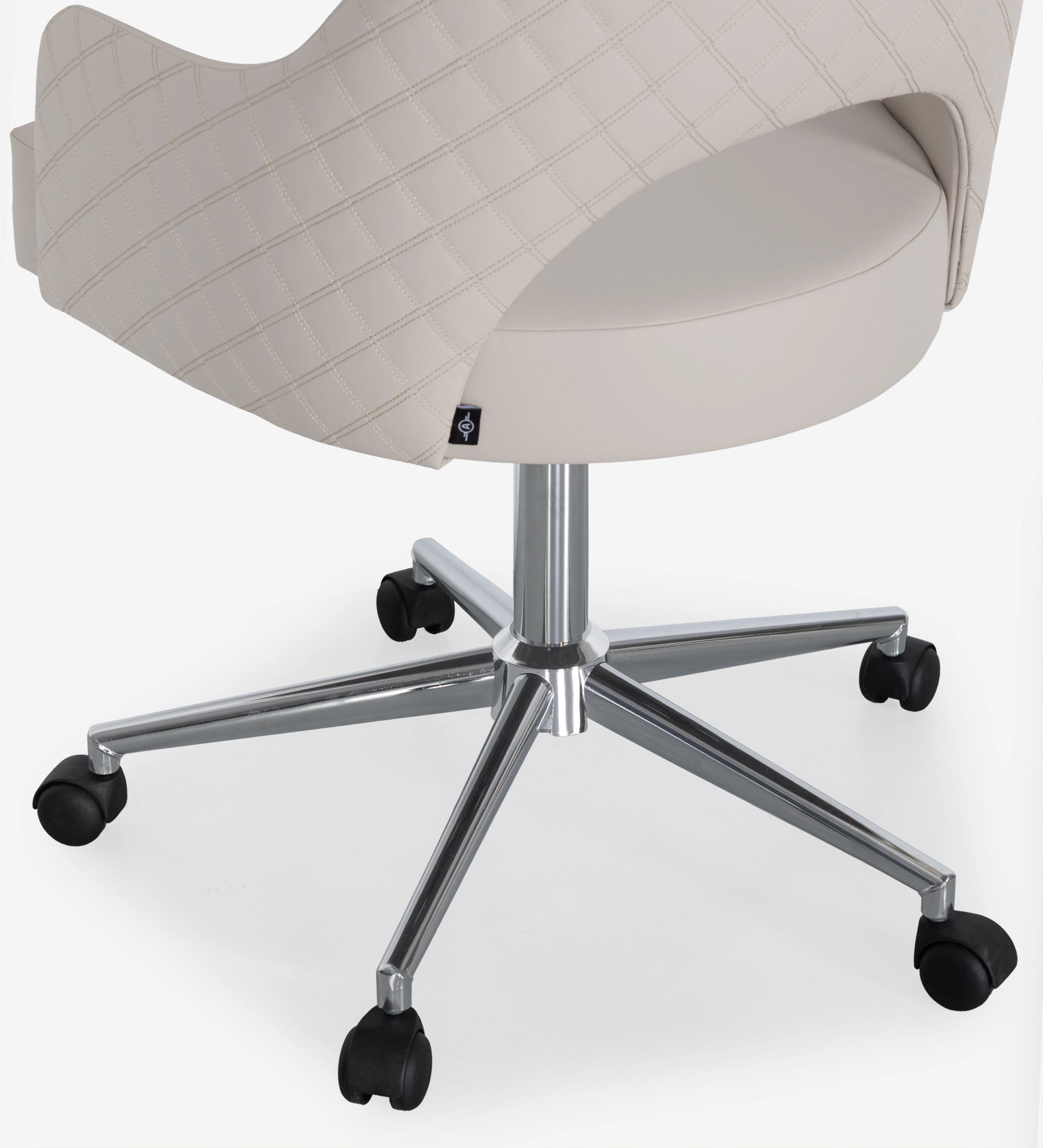  Pivotant, recouvert de tissu beige