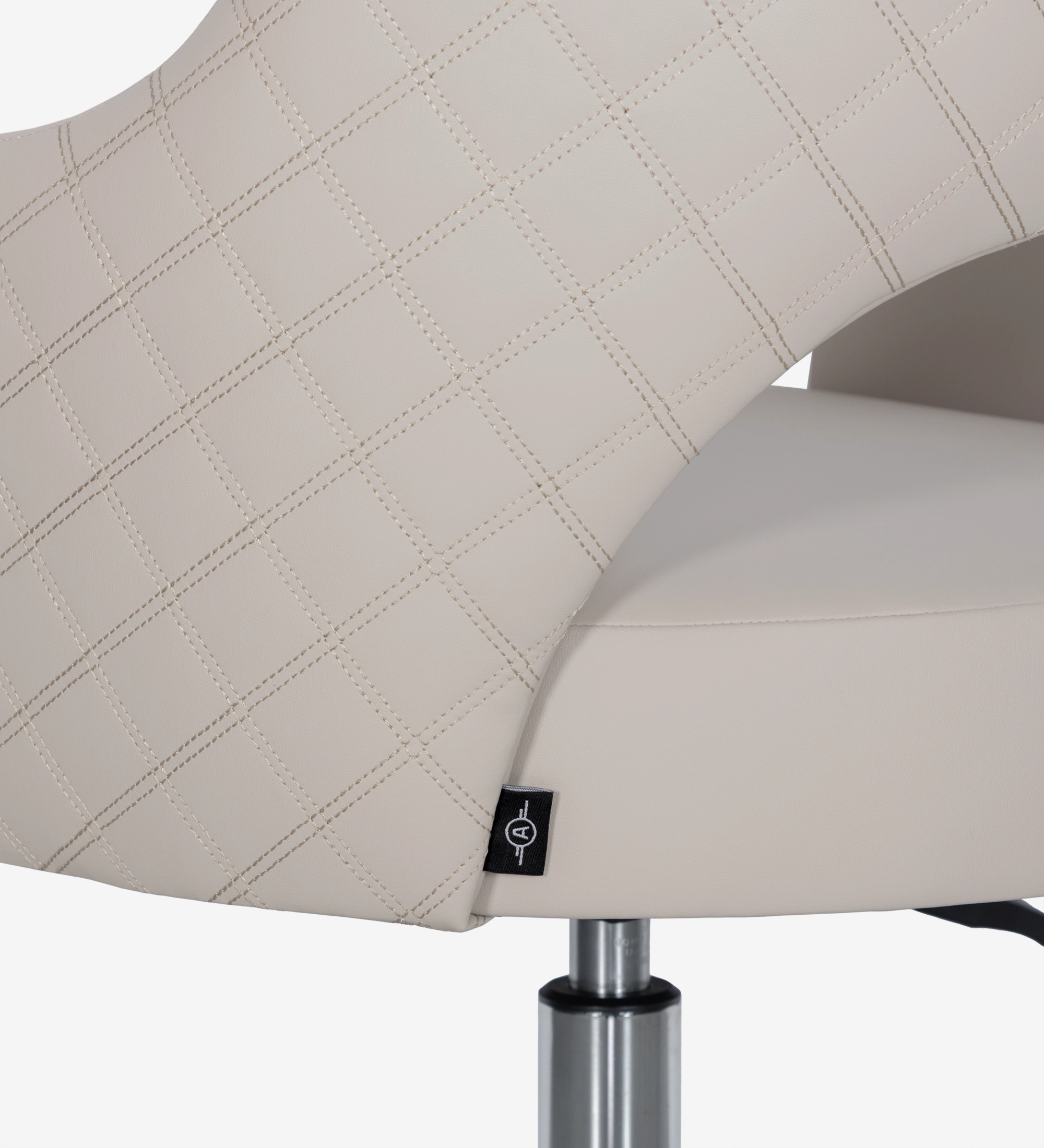  Pivotant, recouvert de tissu beige