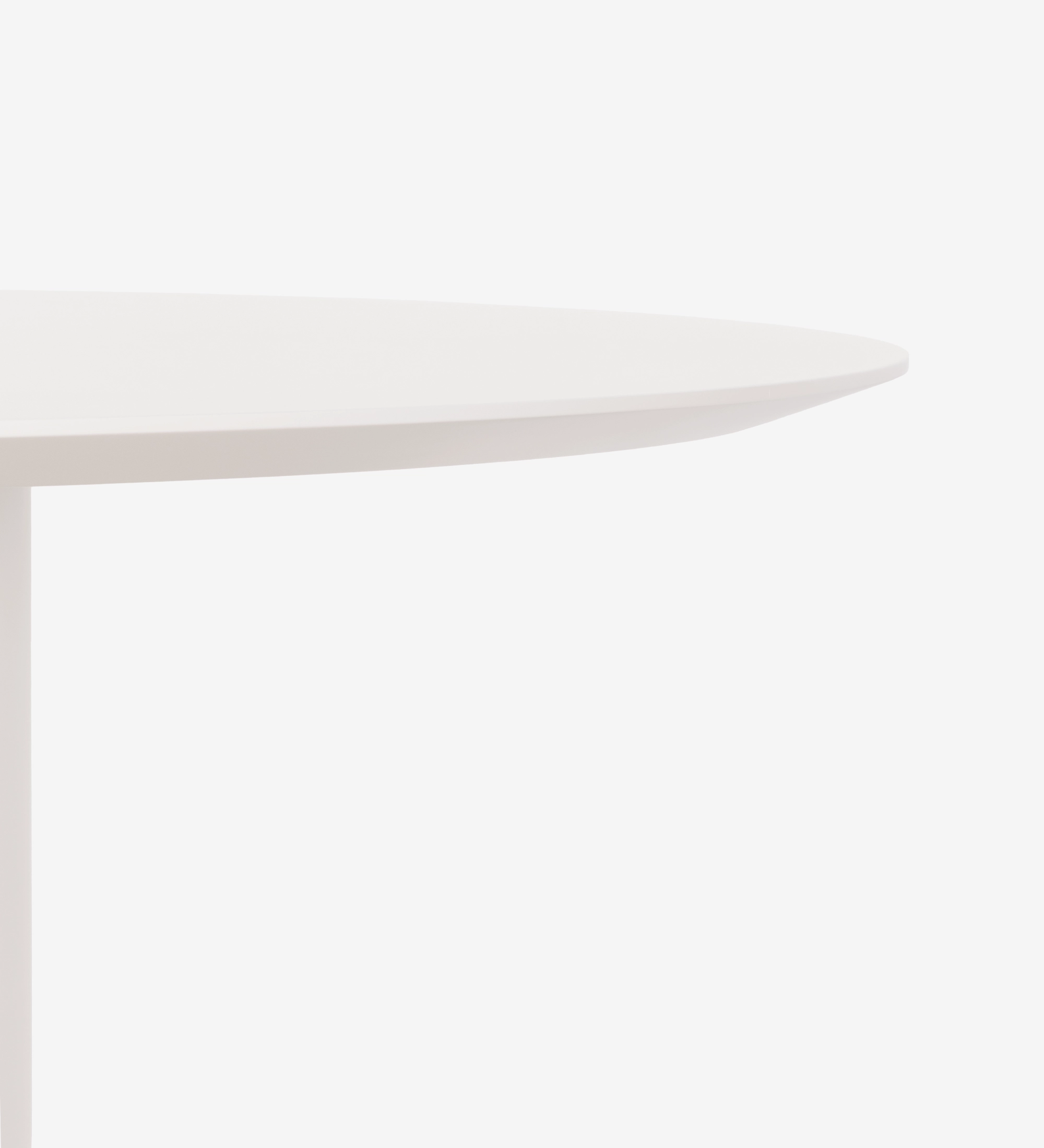 Mesa de Jantar Geneve branca com tampo redondo e base central