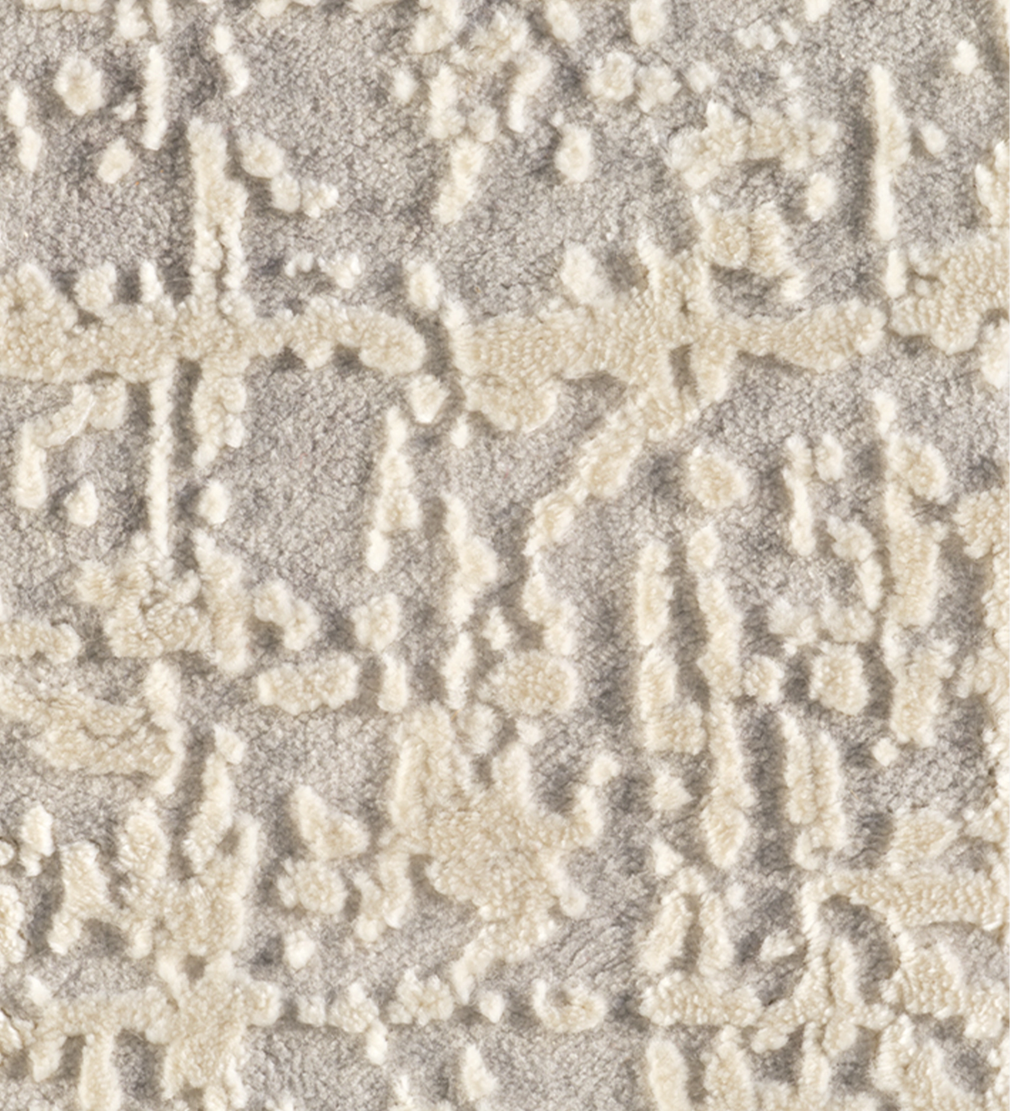 Tapete ARTISAN 300 cinzento com padrão creme texturado em relevo