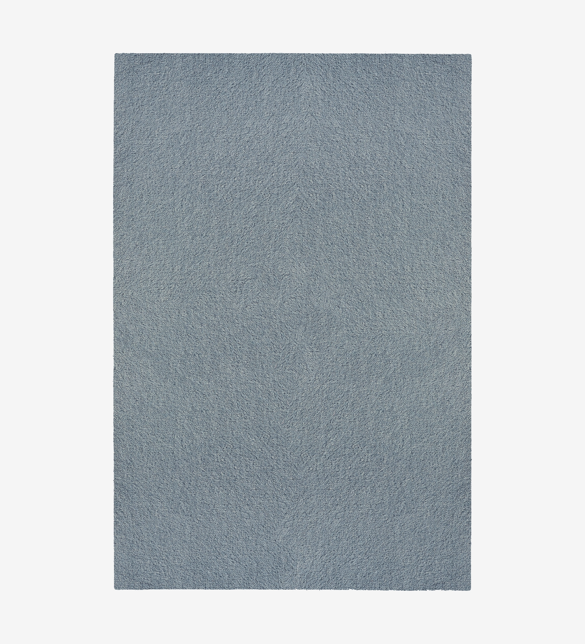 Tapete IMPRESSION 79 cinza-azulado felpudo retangular visto de cima