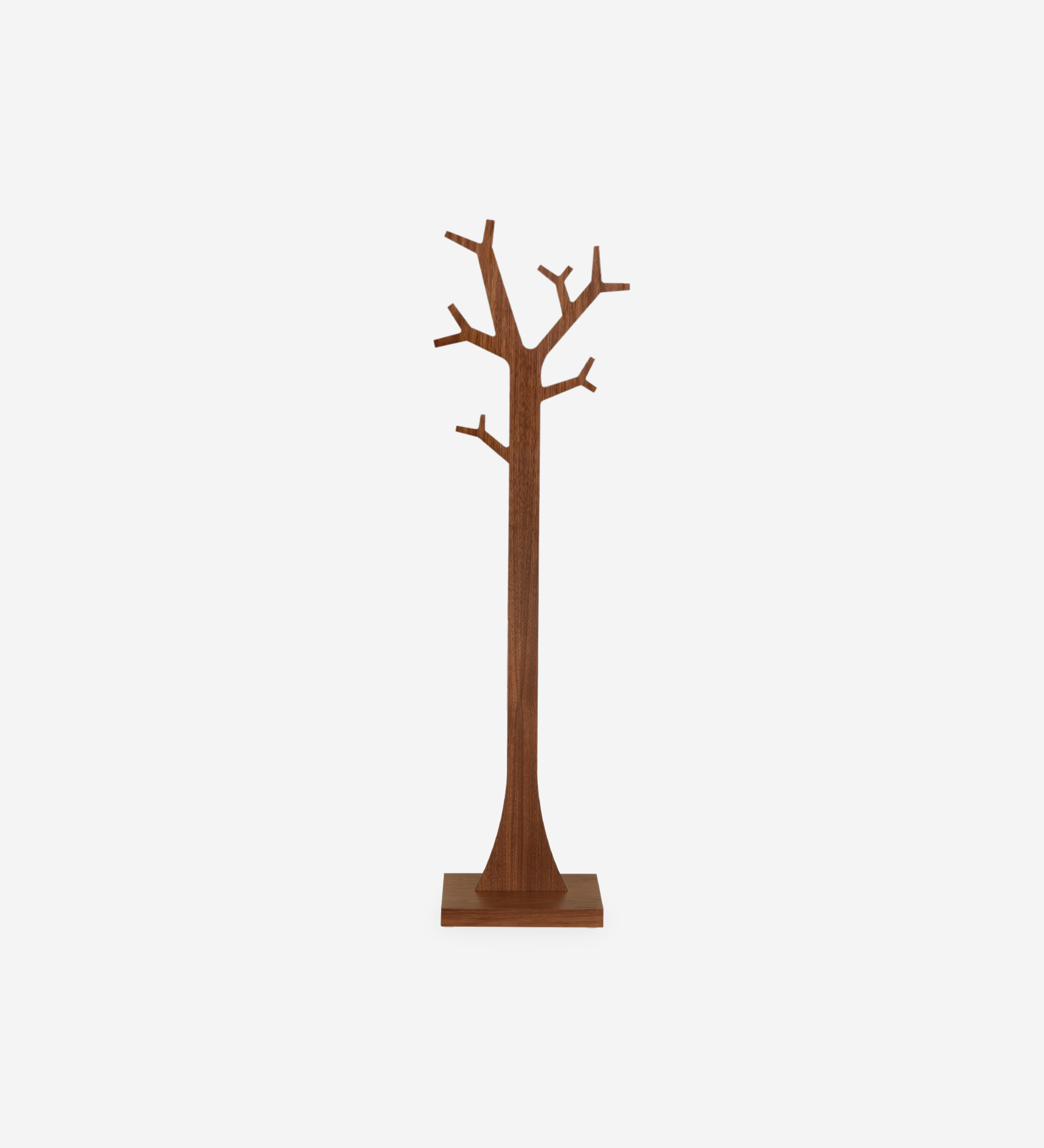 Percha Árbol simple de madera con base cuadrada y ramas para colgar