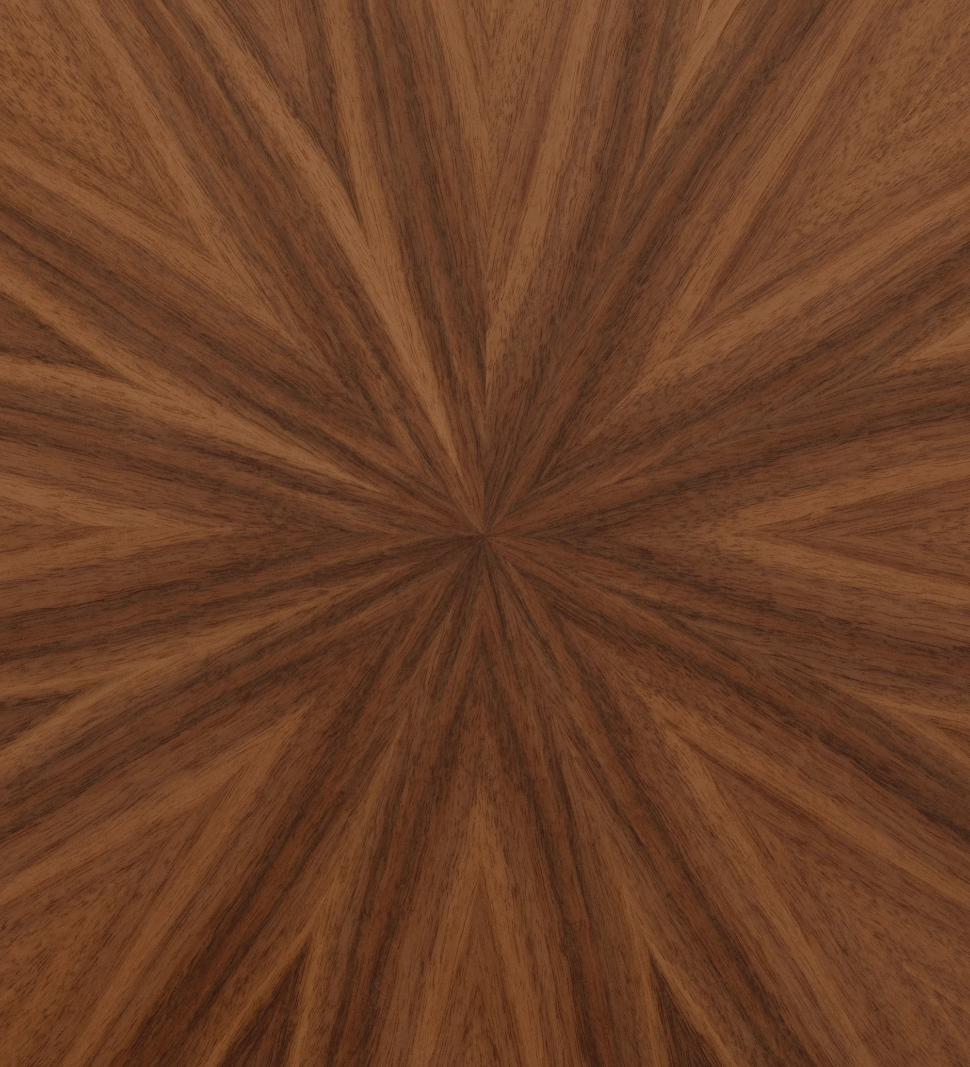 Plateau rond en bois avec motif rayonnant