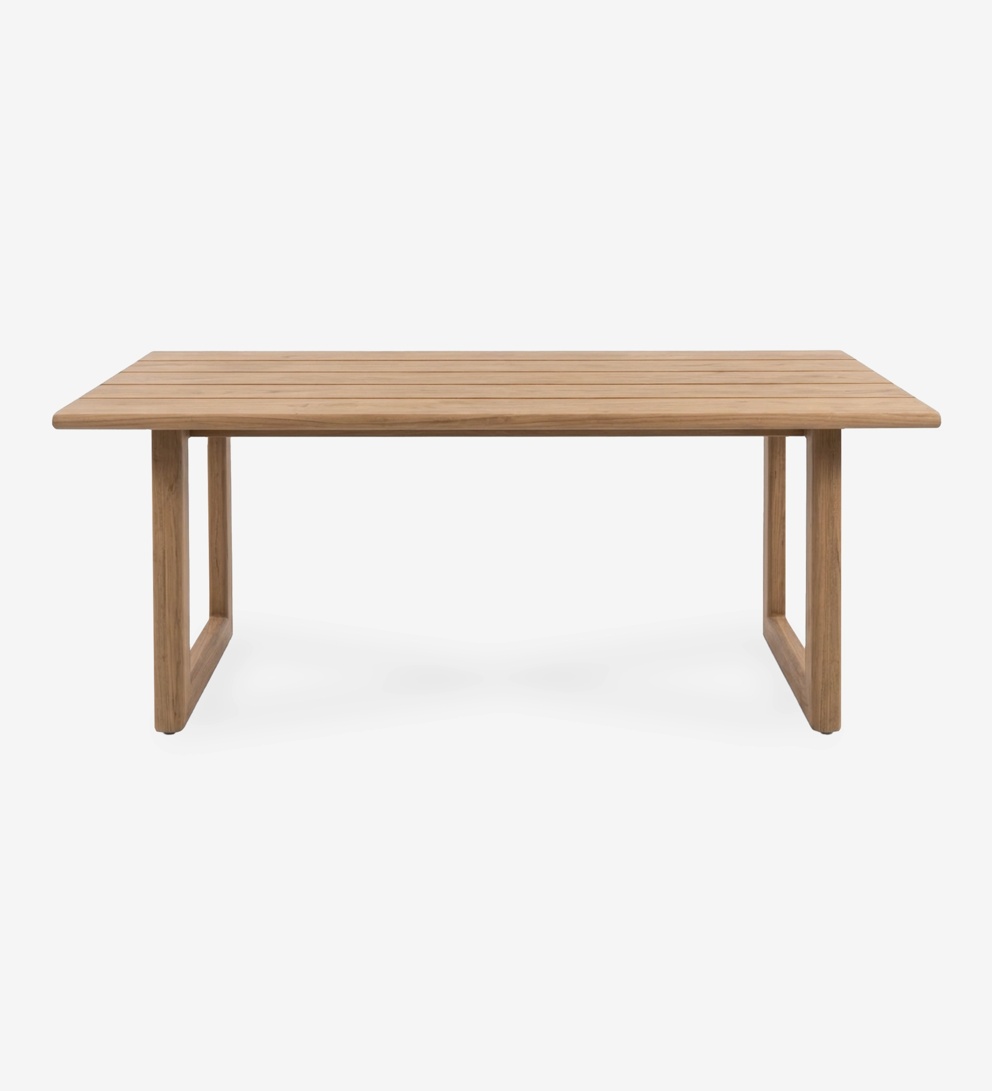 Table à manger Sines rectangulaire en bois clair à pieds en U