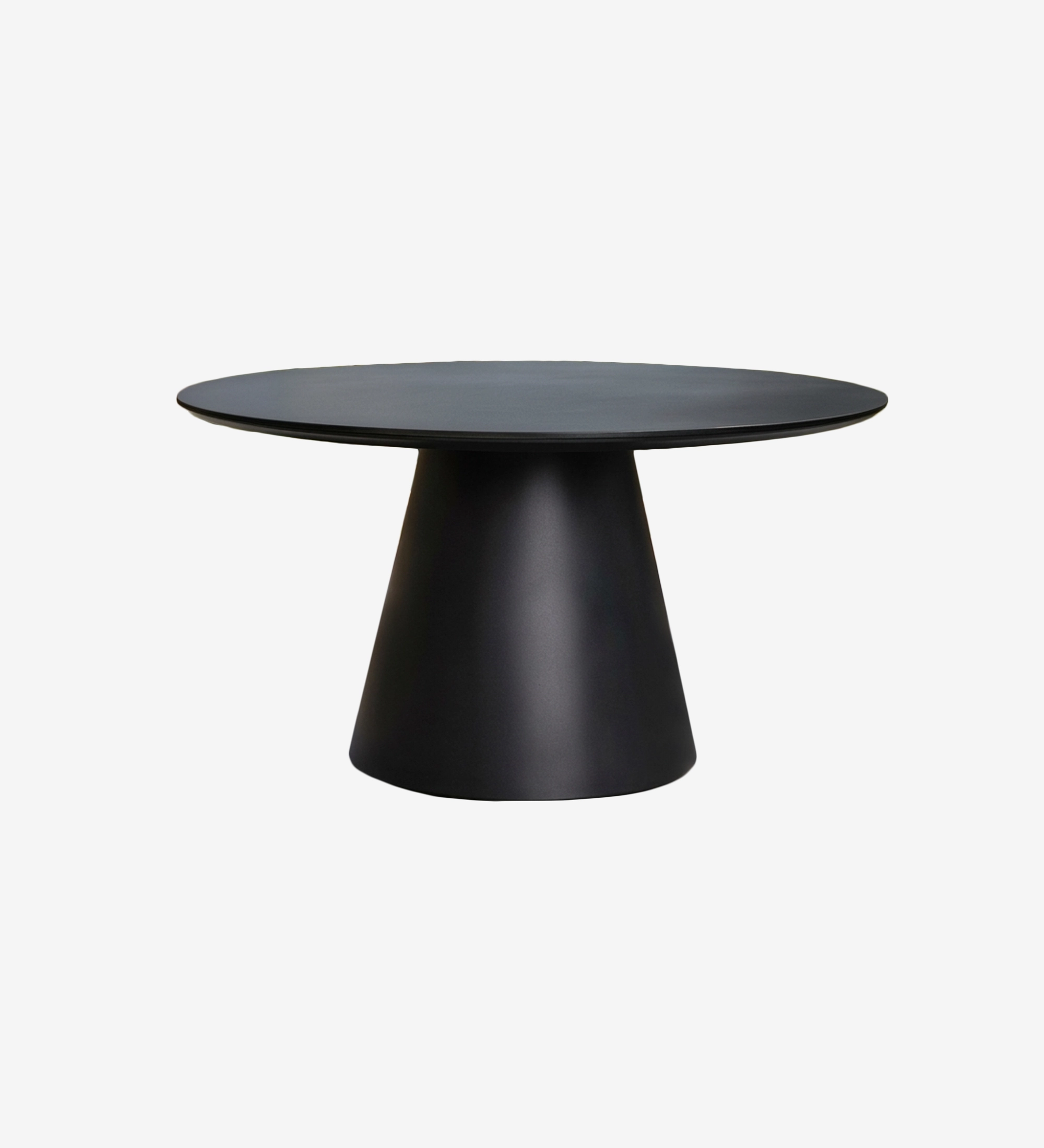 Mesa de Jantar Comporta preta redonda com base cónica
