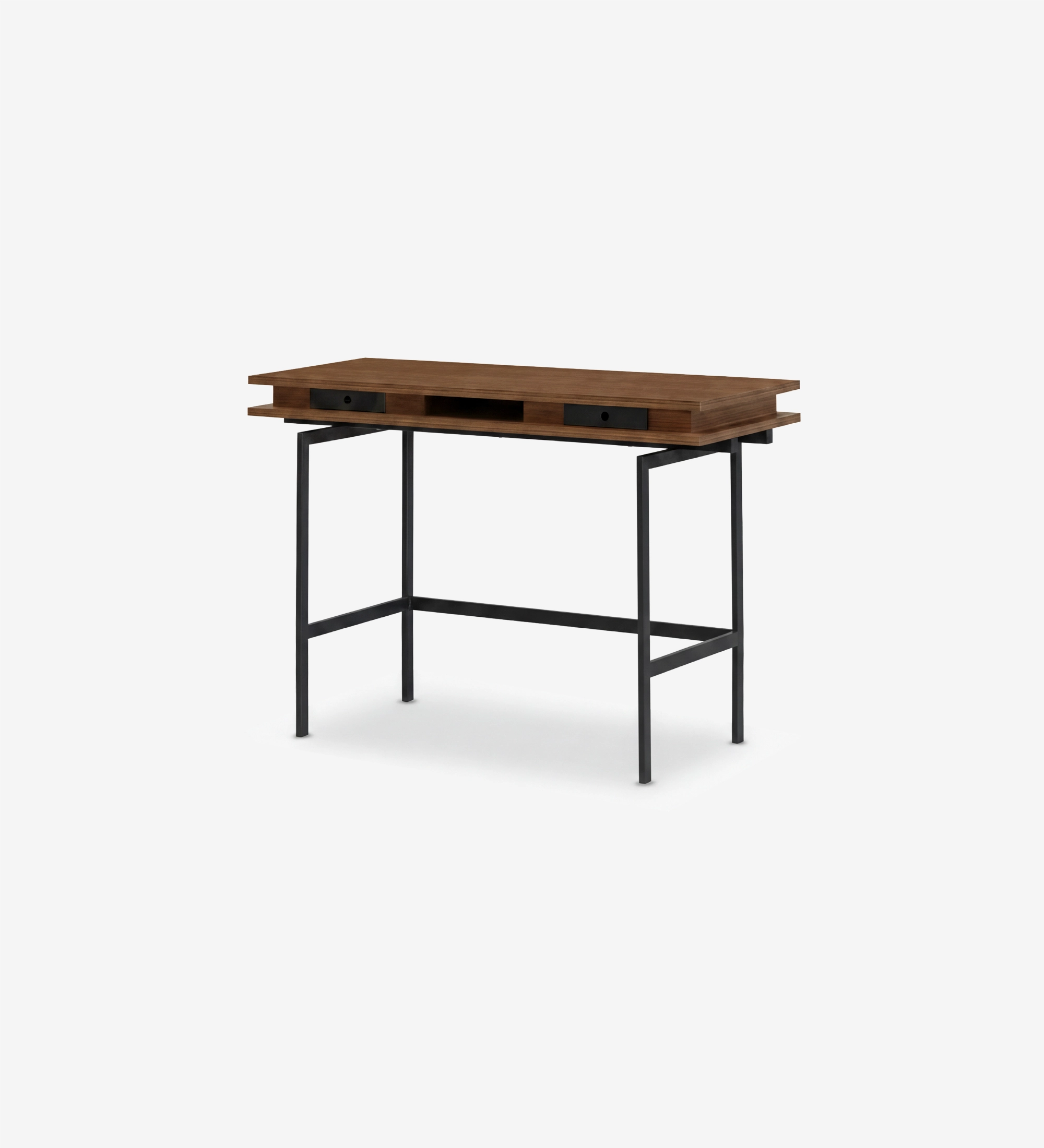 Tocador Secretaria Lagos de madera con patas metálicas negras y cajones