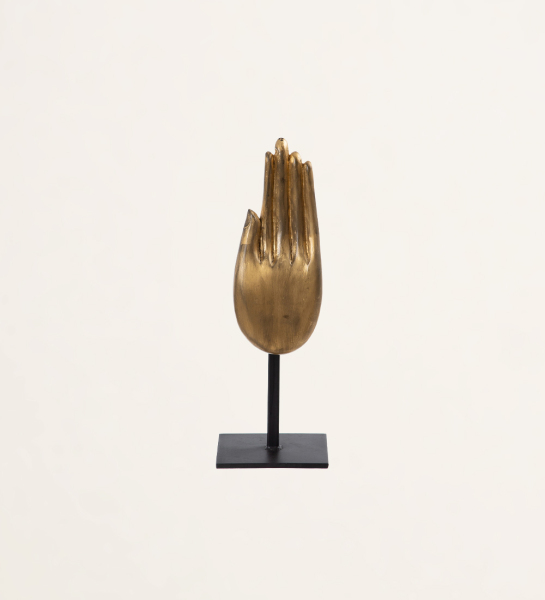 Sculpture main en doré