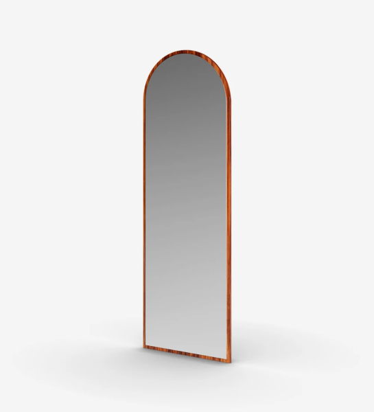 Tall mirror with high gloss palisander frame