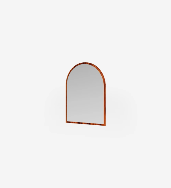 Small mirror with high gloss palisander frame