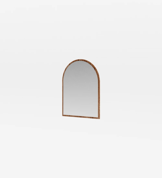 Small mirror with walnut frame