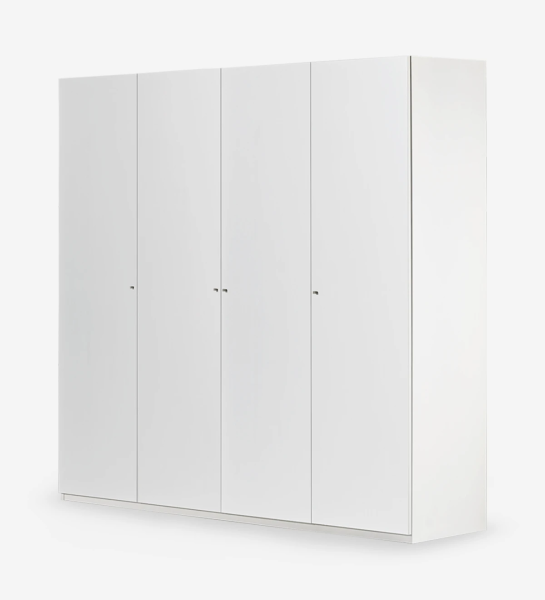 Armoire avec 4 portes, avec 2 modules avec 2 tiroirs à l'intérieur, structure en chêne blanc.