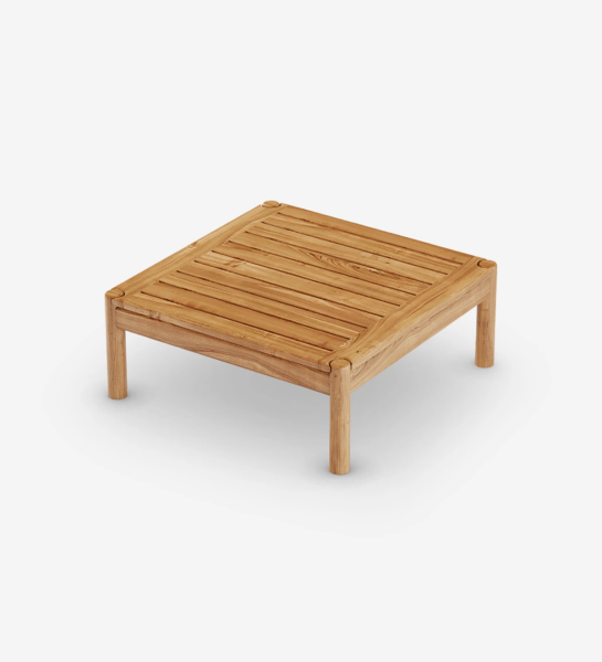 Table basse carrée en bois naturel