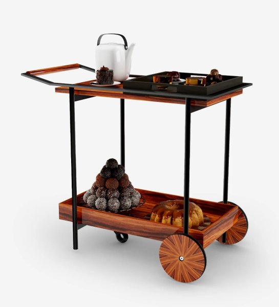 High gloss palisander tea cart.