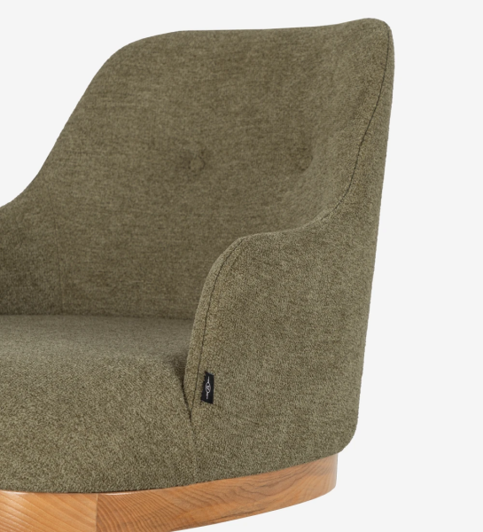 Swivel chair upholstered in fabric