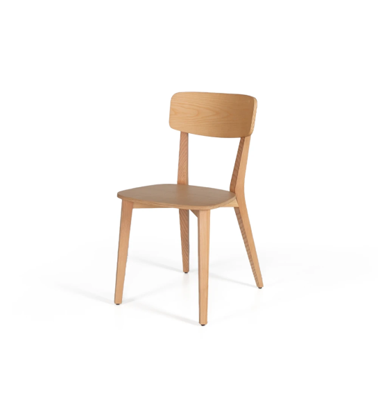Chair in ash wood natural color.