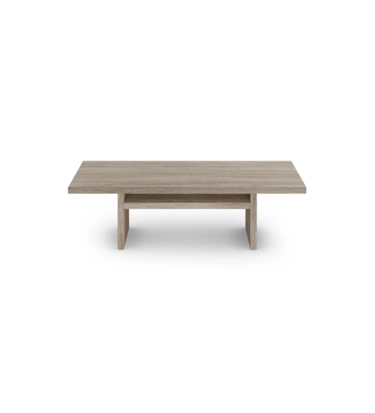 Mesa de centro Dallas rectangular en roble decapé, 110 x 55 cm.