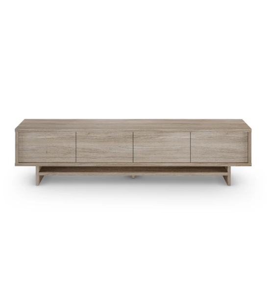 Dallas TV stand 4 doors and decapé oak structure, 235 x 57 cm.
