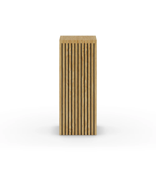 Pedestal com frisos em carvalho natural
