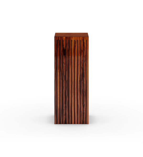 Pedestal de palissandro alto brillo con frisos