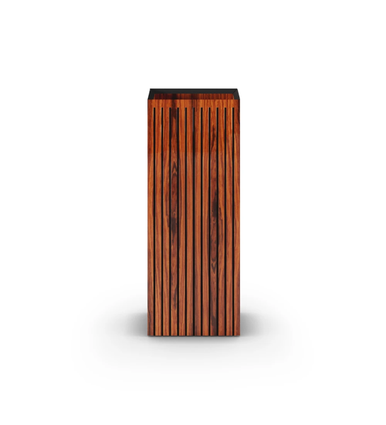 Flower box with friezes, in high gloss palisander