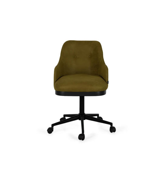 Chaise pivotante rembourrée en tissu