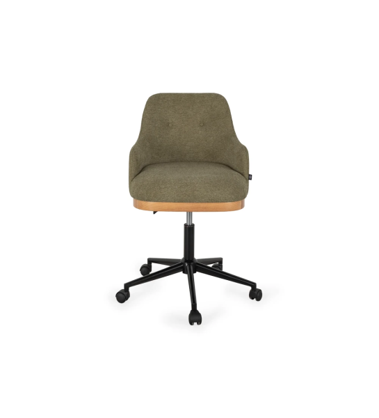 Chaise pivotante rembourrée en tissu