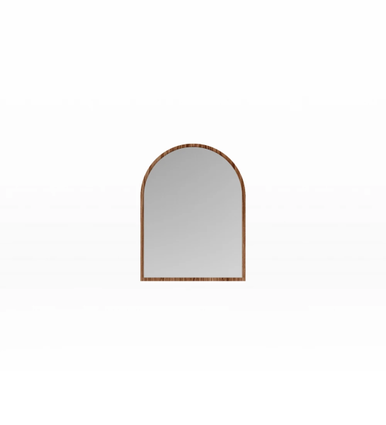 Miroir bas avec cadre en noyer