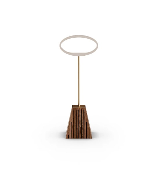 Porte-manteau de chambre en noyer, avec frises